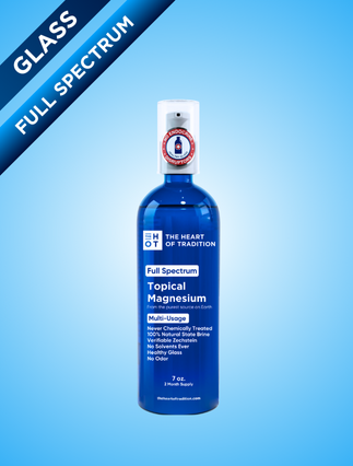 FULL SPECTRUM Magnesium Spray – 2 month supply (7oz) in healthy GLASS bottles