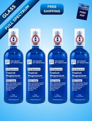 FULL SPECTRUM Magnesium Spray – Yearly Supply (PACK of 4 x 7oz) FREE SHIPPING